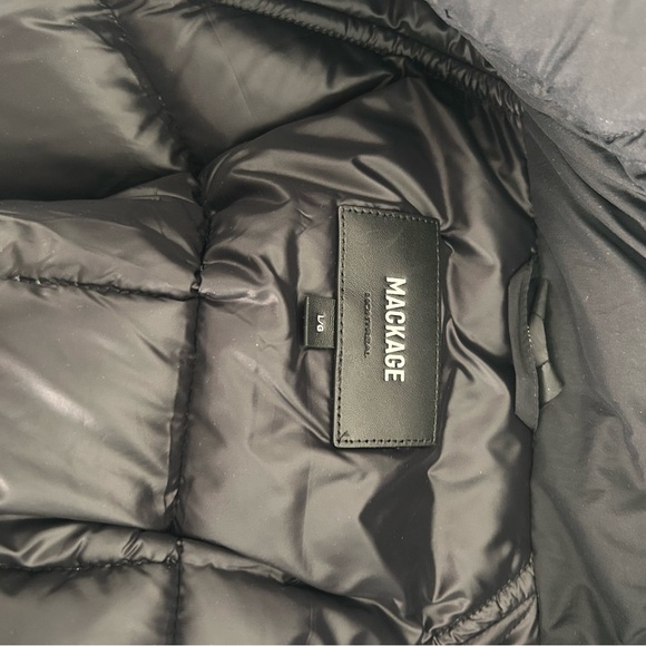 Mackage Allegra knee length Black Quilted Women's Coat - Picture 5 of 10